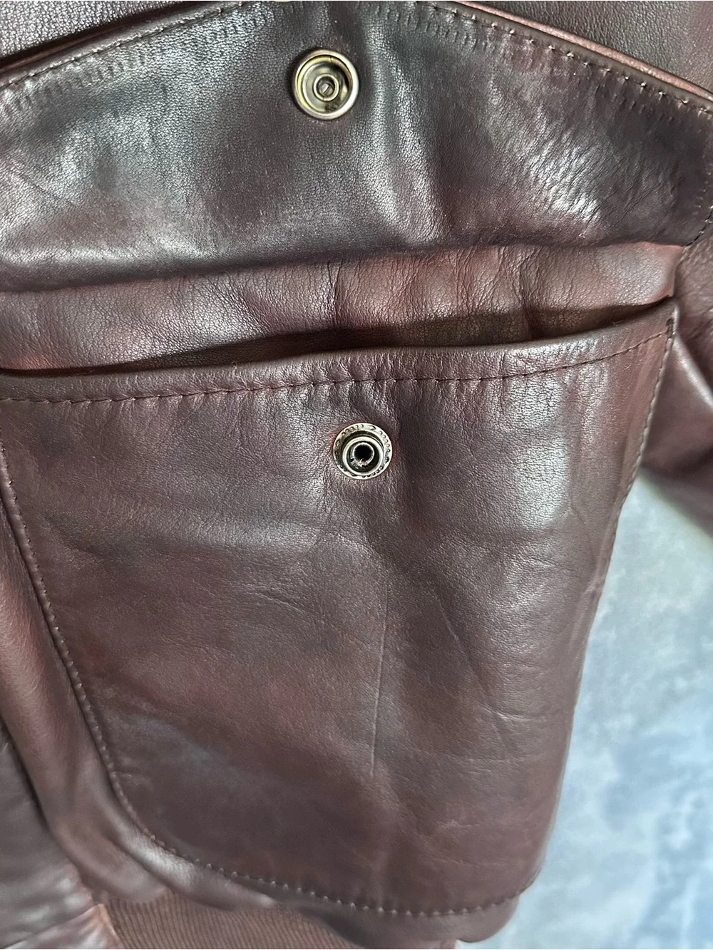 Banana Republic Vintage 1980’s Safari & Travel Leather A-2 Bomber Jacket Size 40